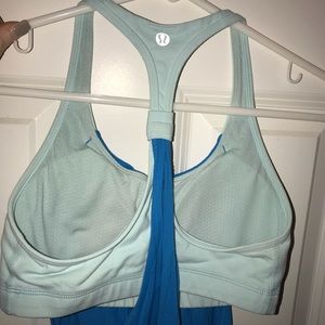 Lululemon Blue Tanktop with Sports Bra